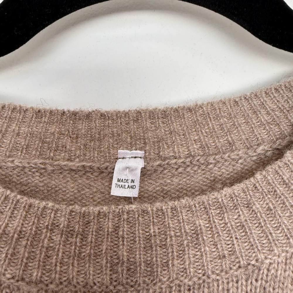 Muji Oatmeal Colored Wool Sweater - Picture 2 of 6